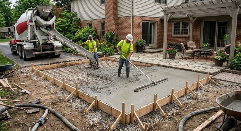 Cement Patio Building